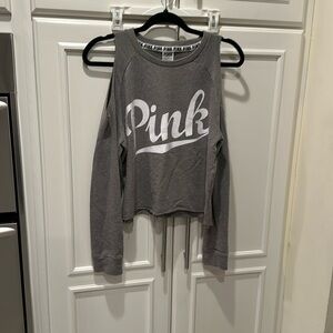 Pink sweatshirts sz xs cold shoulder